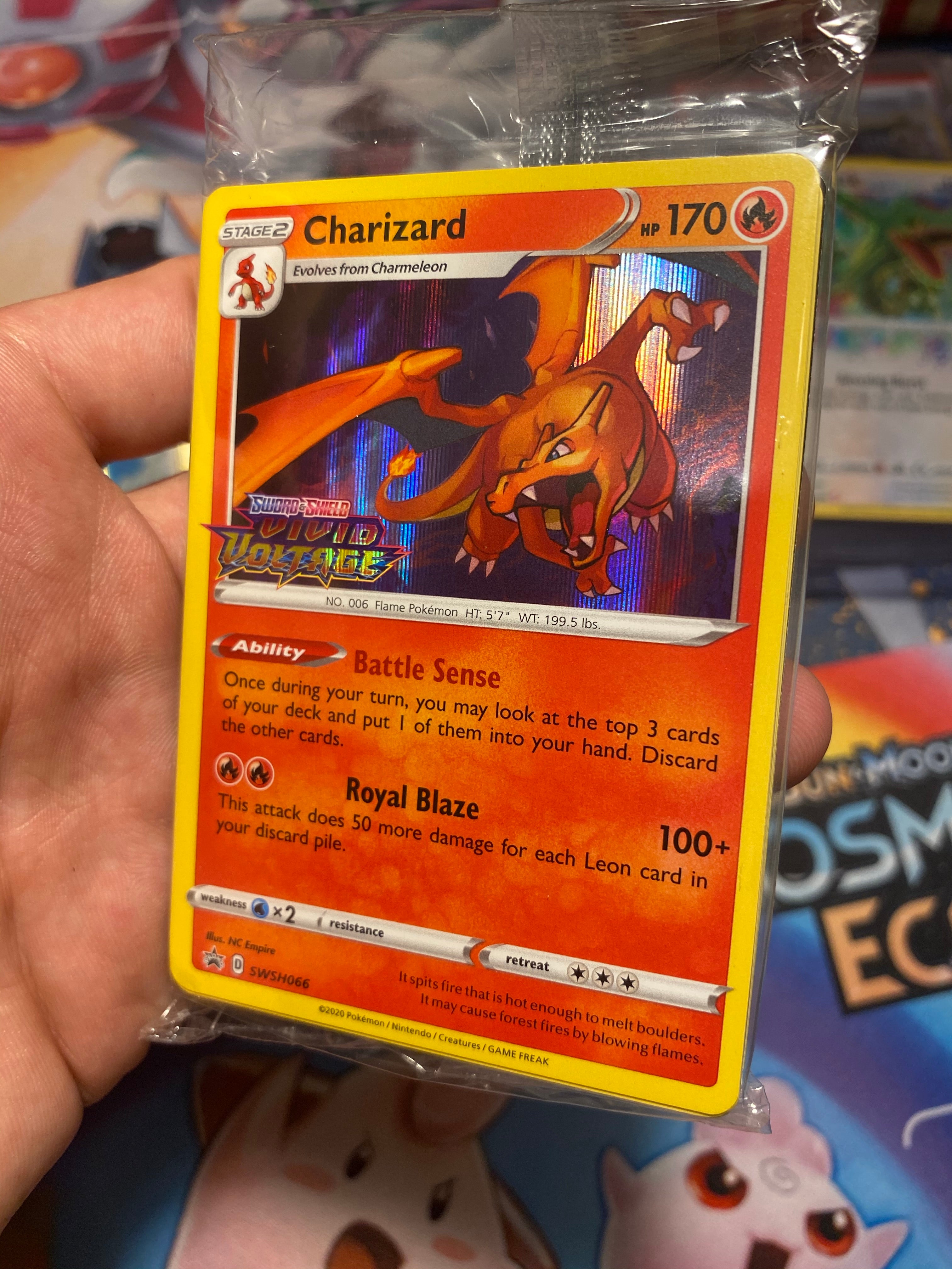 Vivid Voltage Stamped Holo Charizard Promo Swsh066 Pokemon Plug