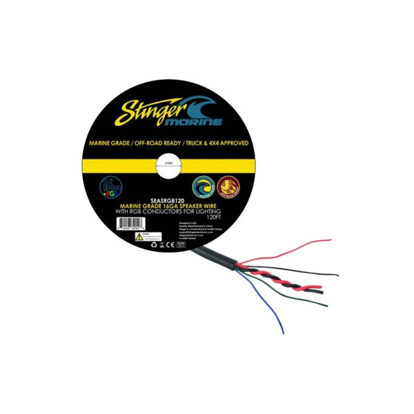 Stinger Shw512g 100 ft. of 12 Gauge Matte Gray Speaker Wire