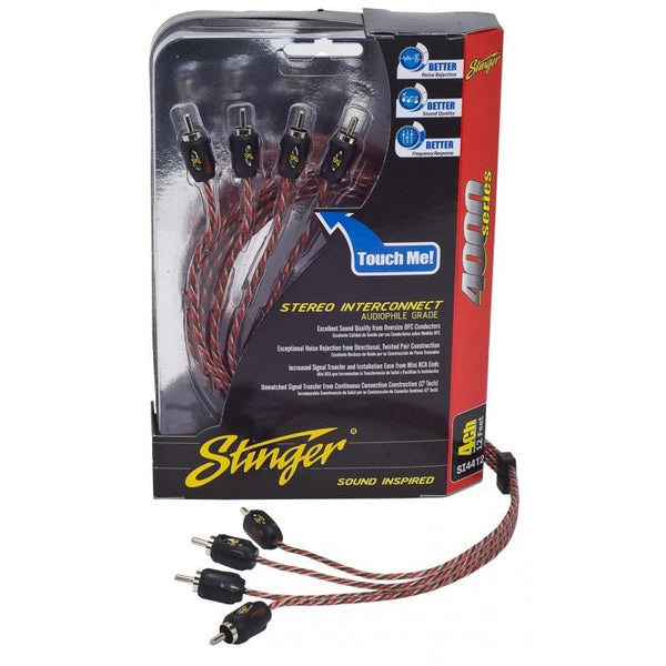 Stinger Si623 3 Foot 2 Channel 6000 Series RCA Interconnect Cable