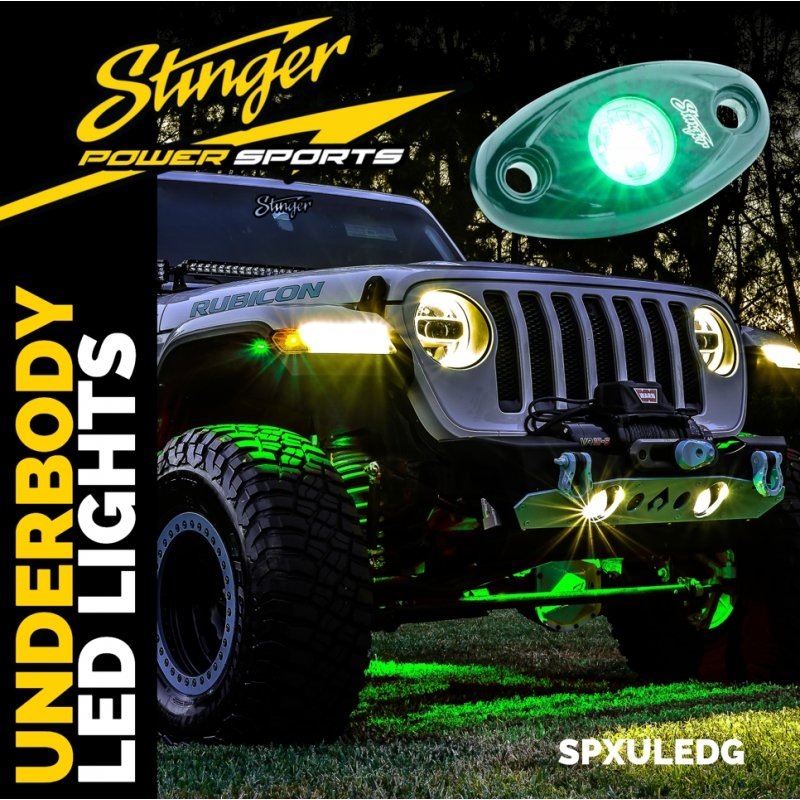 Green IPX68 LED UNDERBODY/WHEEL WELL/ROCK LIGHTS (PAIR) – Stinger  Electronics