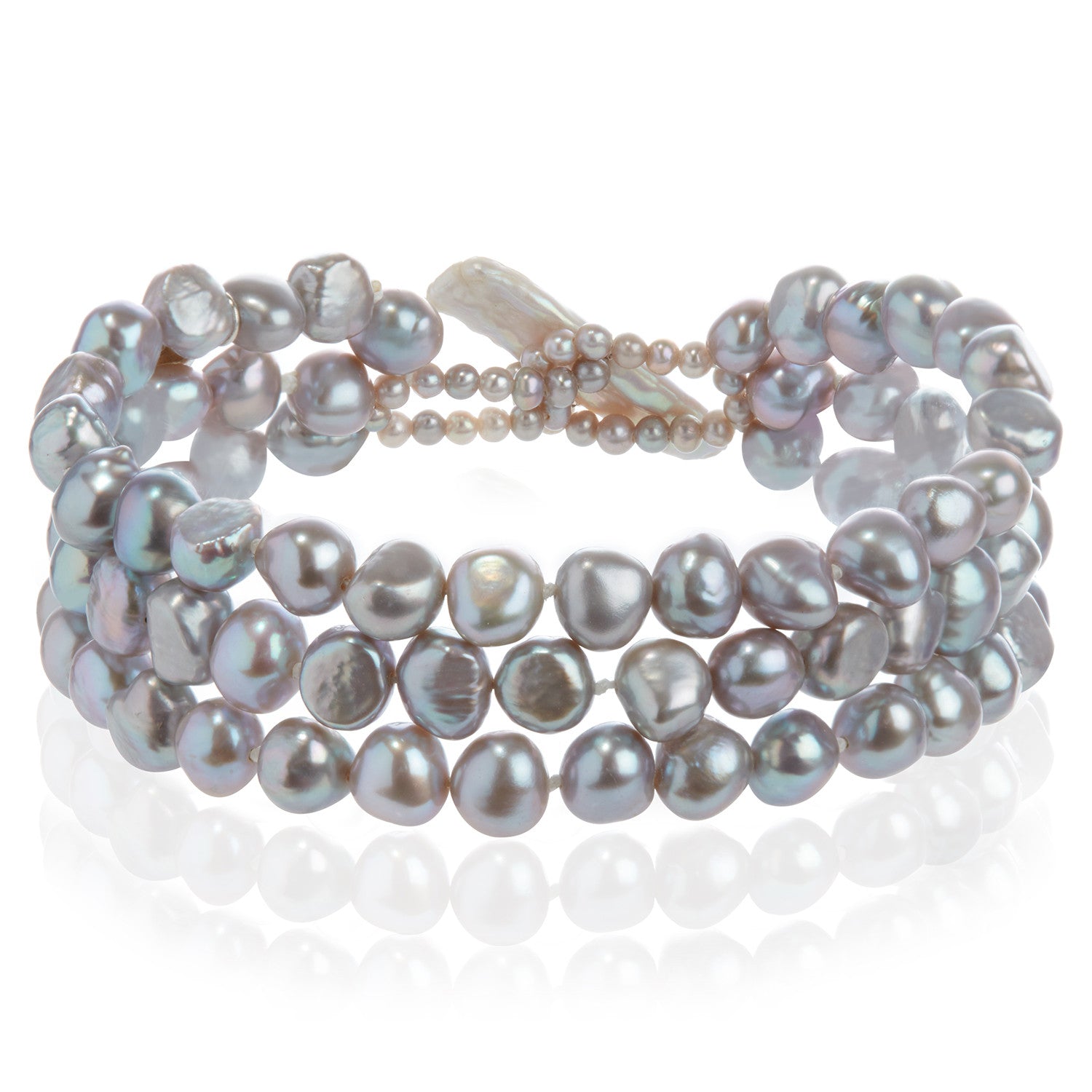 grey pearl bracelet