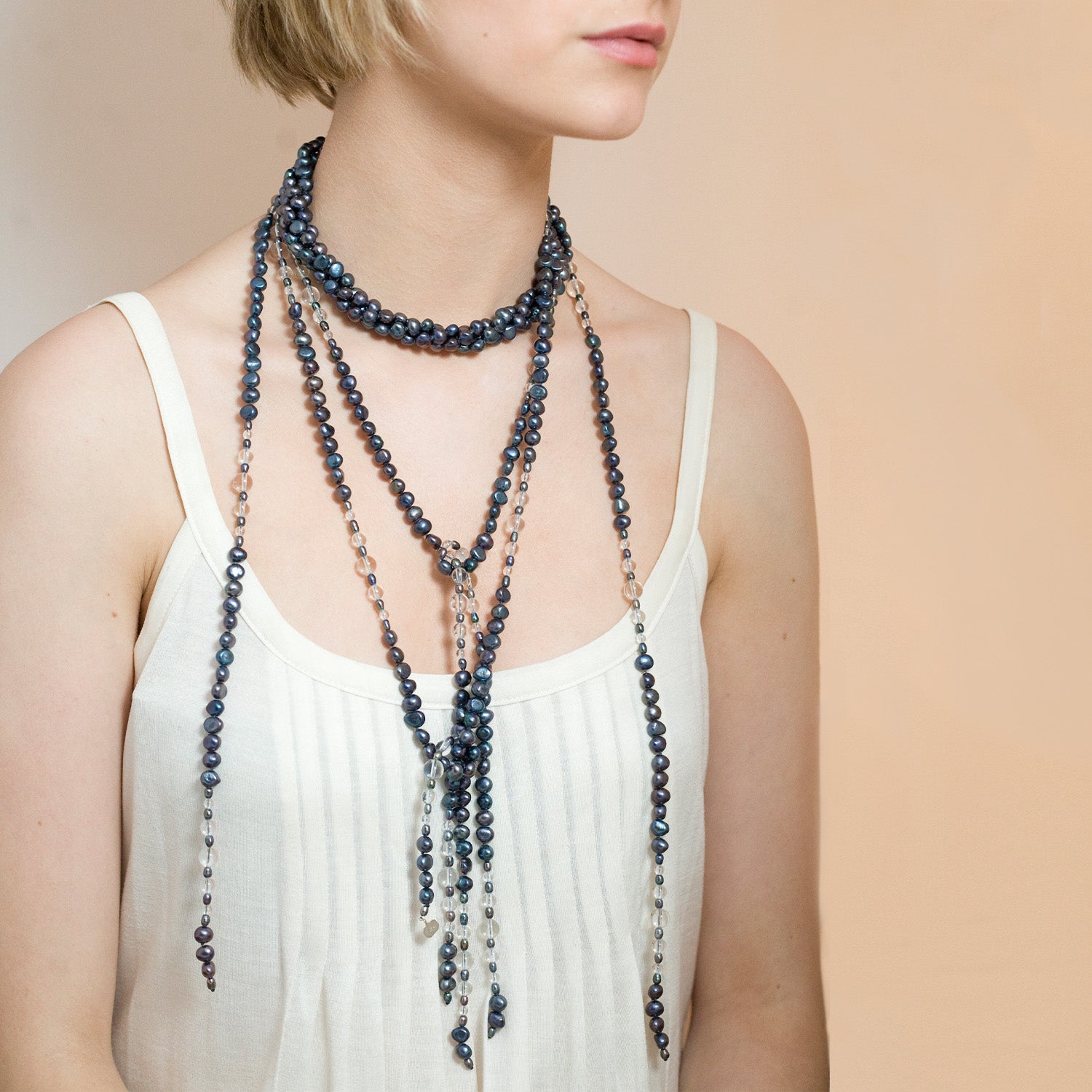 Grey Freshwater Pearl Lariat