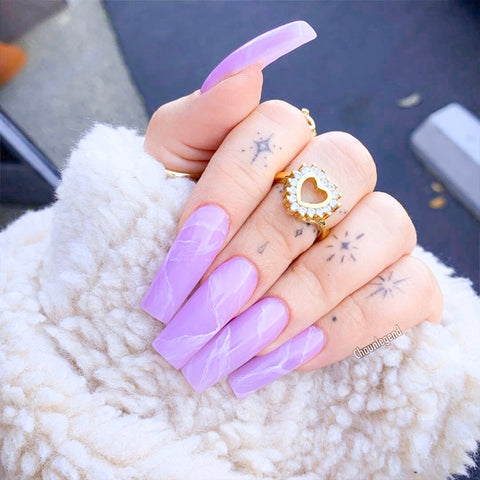 sheer purple nail polish color