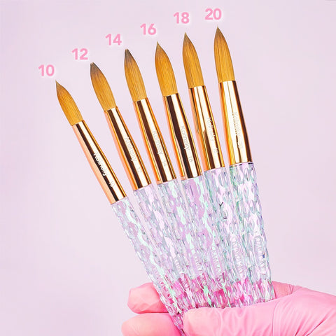 different size acrylic nail brushes