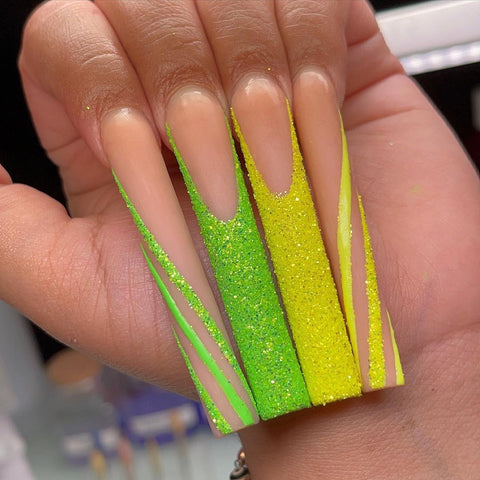 green nail polish pear-fect