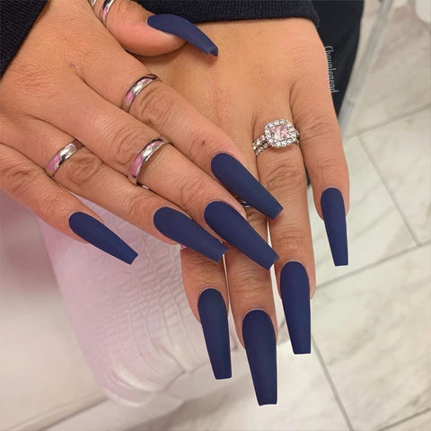 dark blue nail color