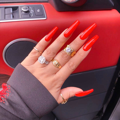 Caliente red nail polish