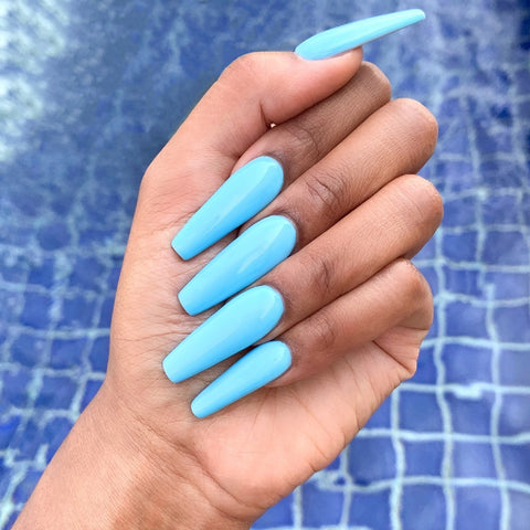 Baby blue nail polish