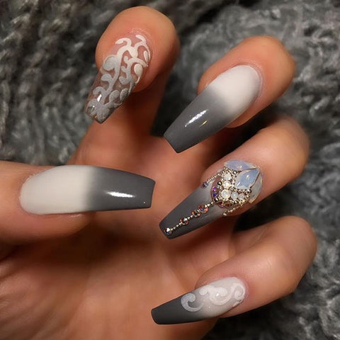 beige to grey nail polish