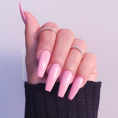 pink pastel nails