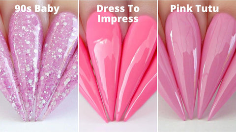 pink dip nail colors