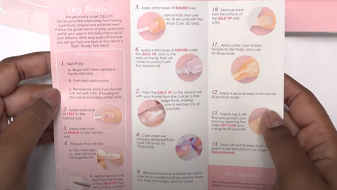 instructions for how to apply gel nails