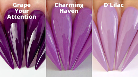 Purple dip nail colors