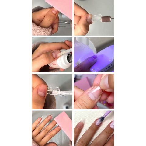 how to apply gel nail extensions step by step
