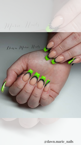 Frankenstein nail art