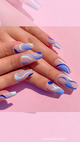 22 Pretty Examples Of Dark Blue Acrylic Nails Kiara Sky
