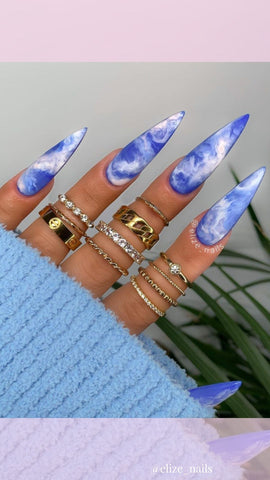 22 Pretty Examples Of Dark Blue Acrylic Nails Kiara Sky