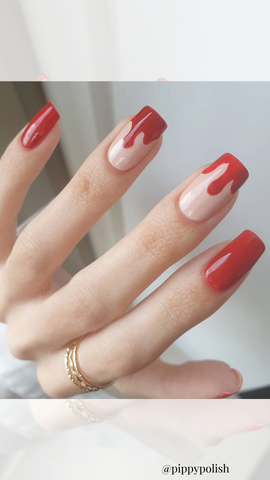 bloody halloween nail design