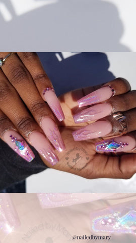 26 Nail Designs With Diamonds That Absolutely Kill It