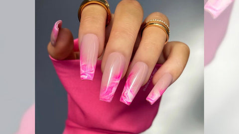 pretty pink nail design
