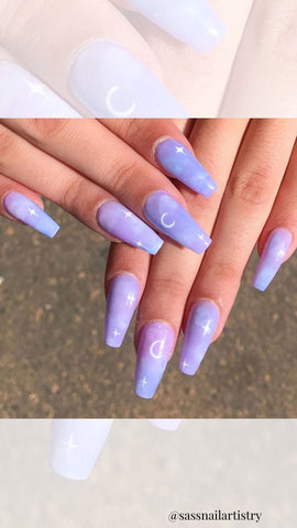 purple sky nails