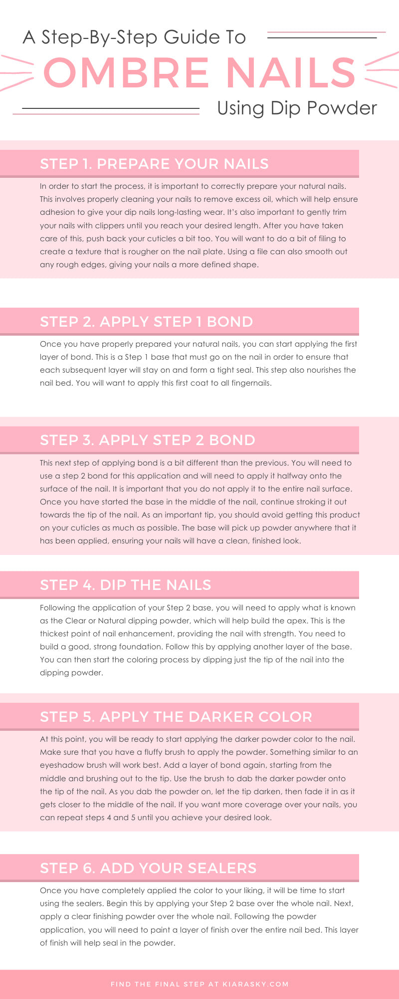 A Step-By-Step Guide To Ombre Nails Using Dip Powder