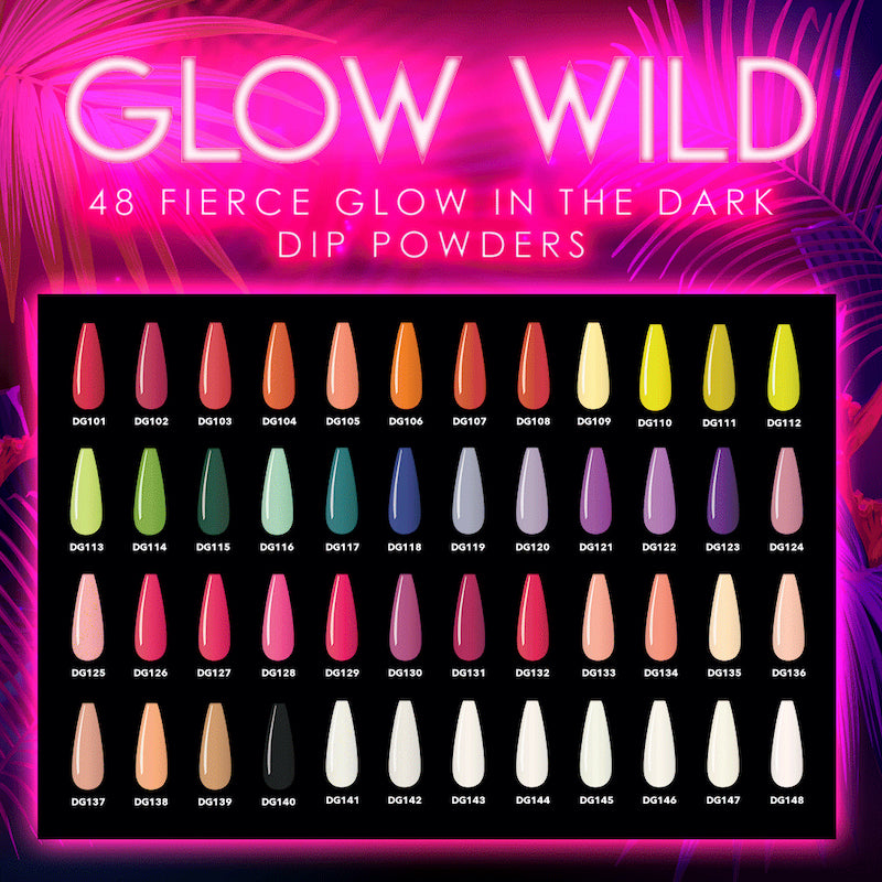 glow in the dark dip powder nails