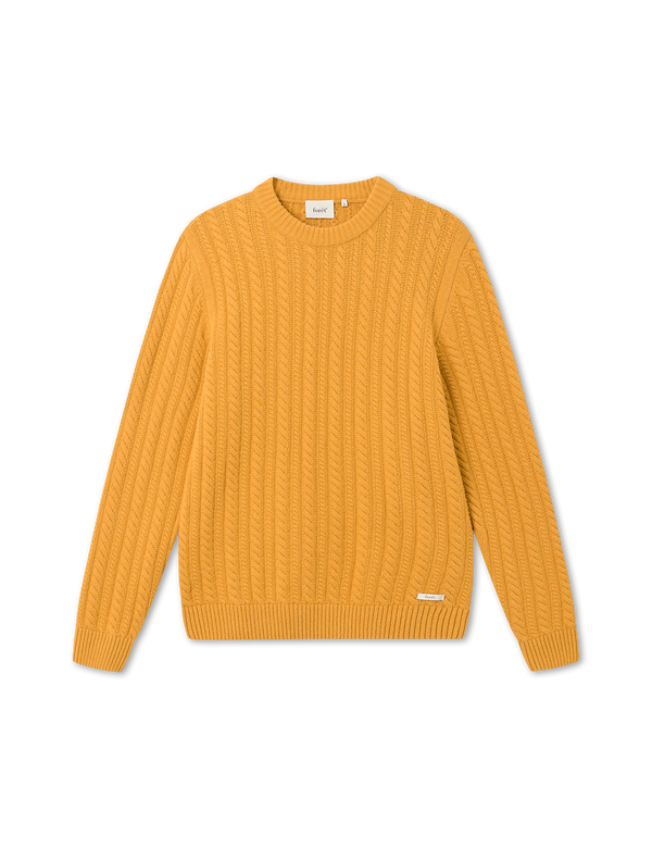 Glen Cable Knit Sweater - Whisky