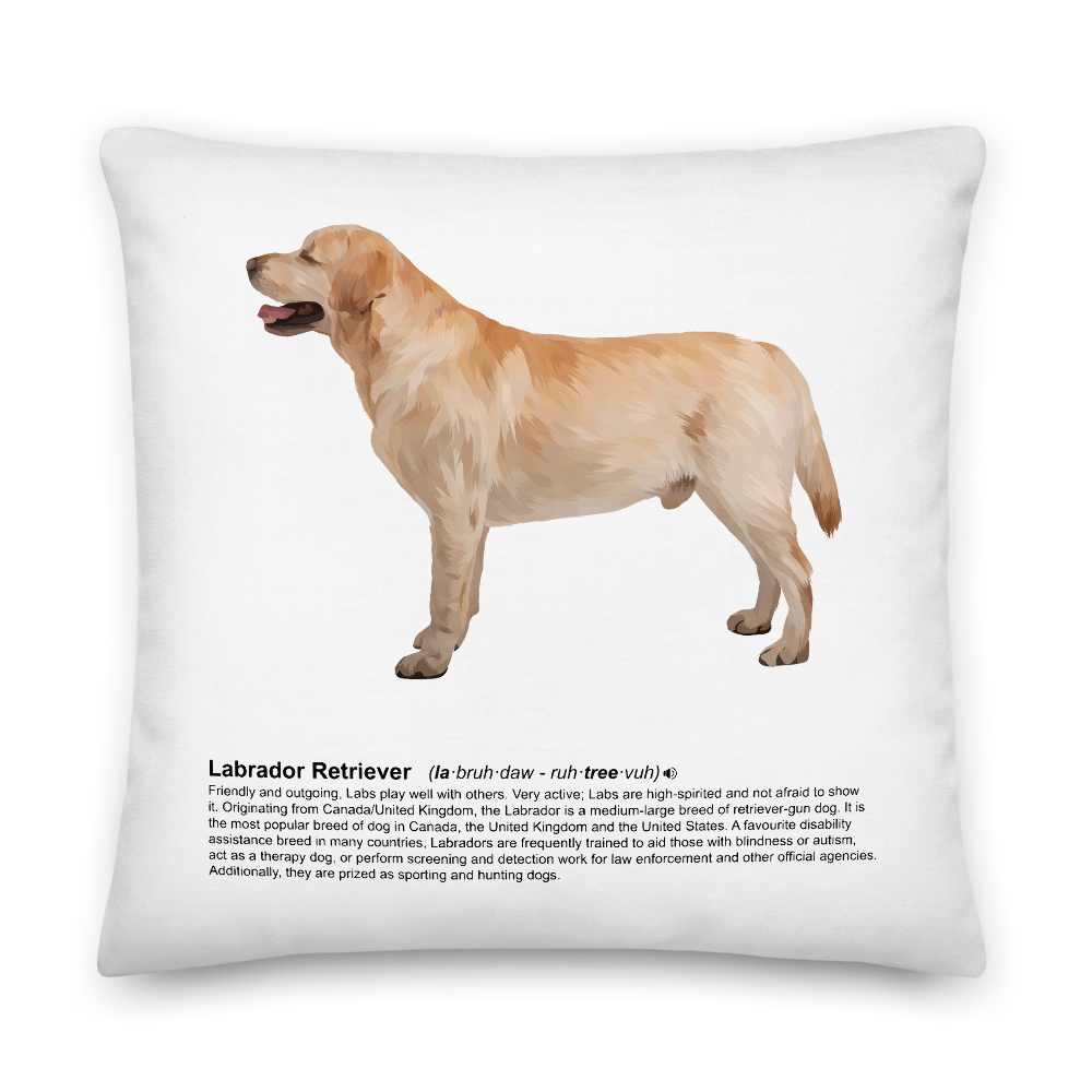 Labrador Retriever Heritage Scatter Cushion - Pedigree Prints