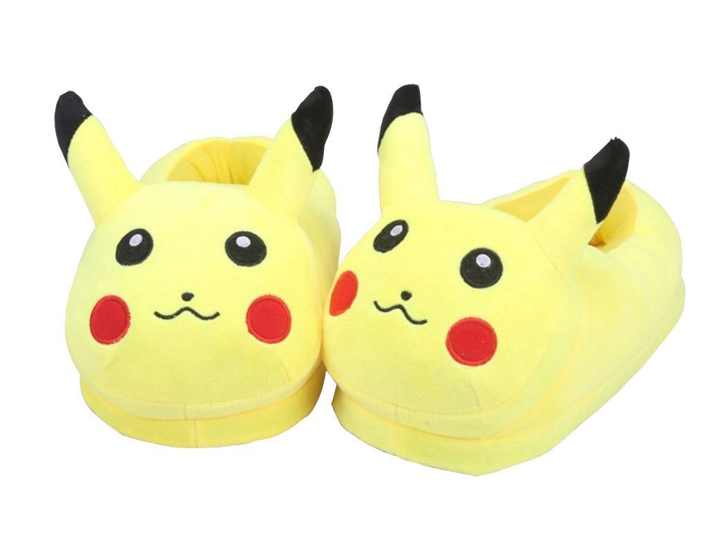 pikachu plush slippers