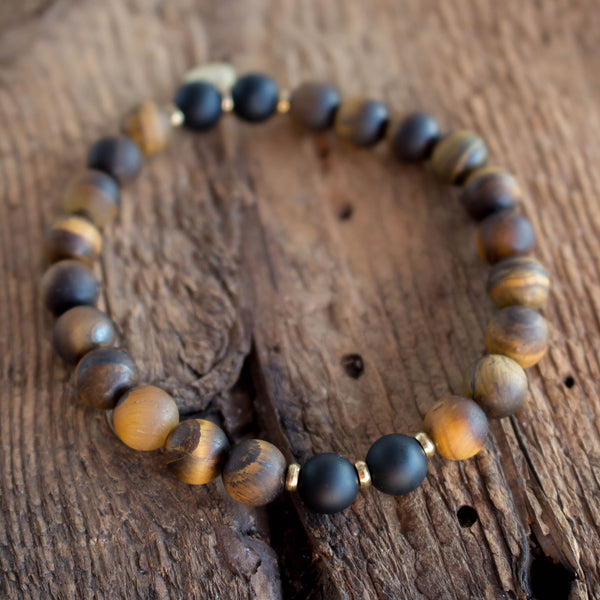 Lava Stone & Sandalwood Mala Bracelet with Tassel, Essential Oil Diffu -  MishkaSamuel