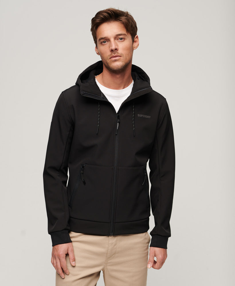 Superdry CODE Trekker Hooded Softshell Jacket, Black at John Lewis &  Partners