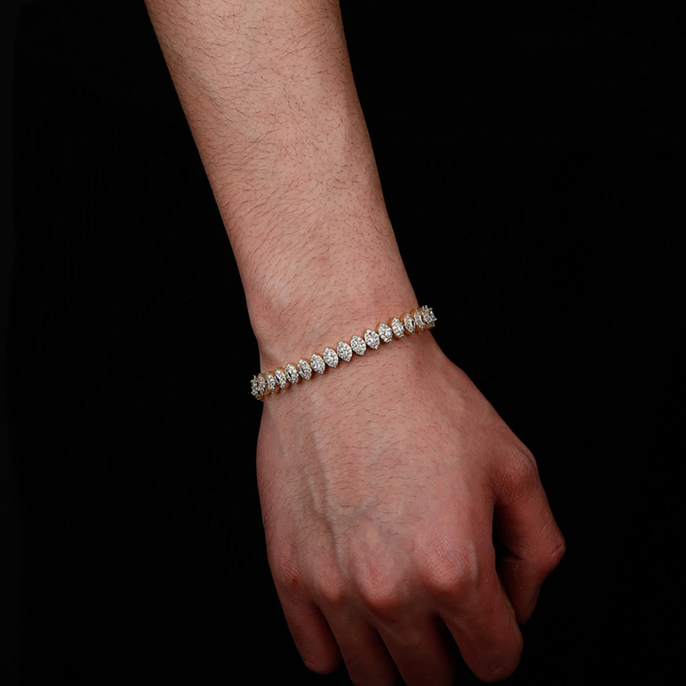8mm Iced Out Rhombus Bracelet - Different Drips