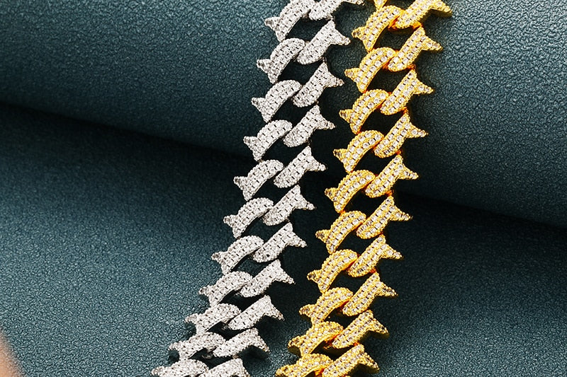 18mm Spiked Cuban Link Bracelet – Different Drips