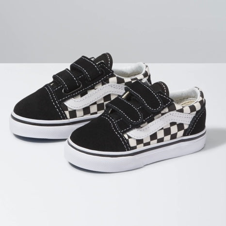 black and white checkered vans youth