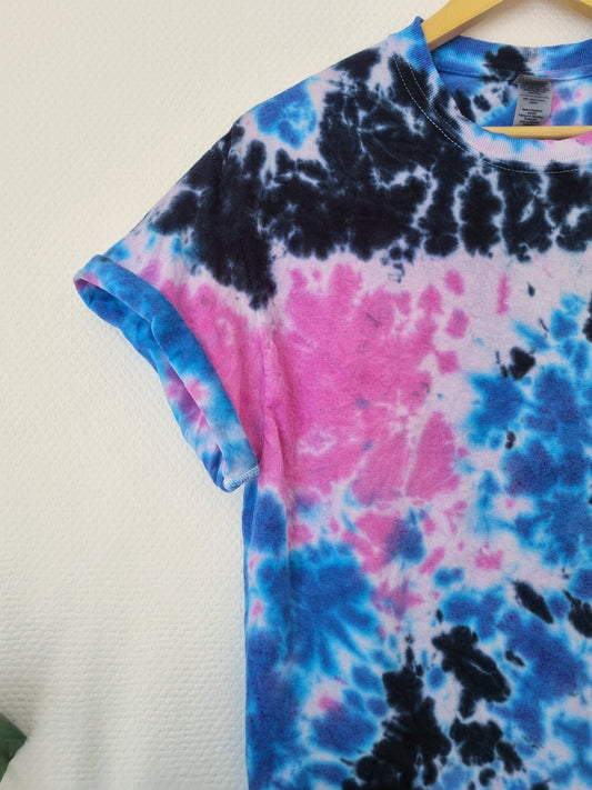 Henley Shirt in RAINBOW GALAXY Tie Dye –