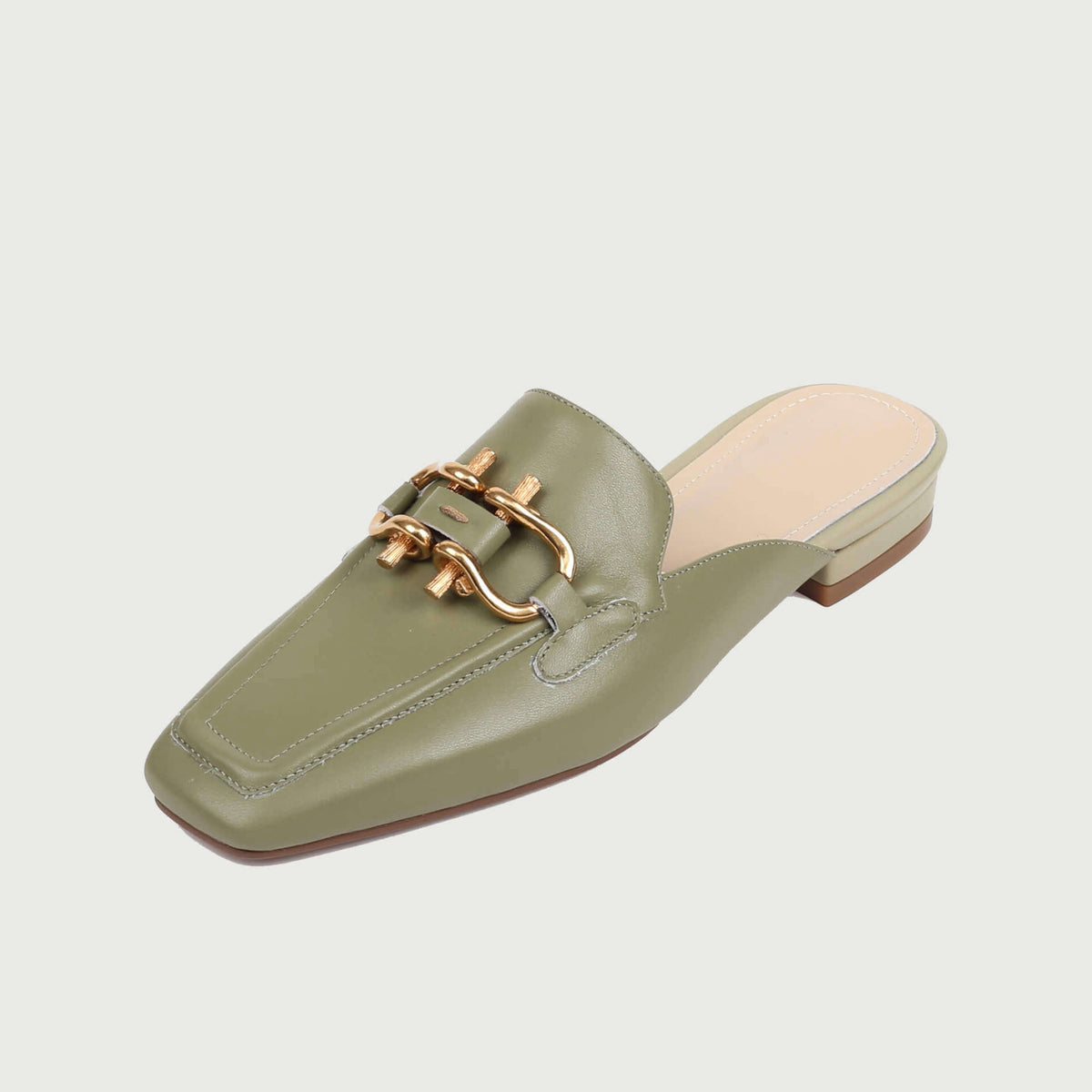 olive green mules