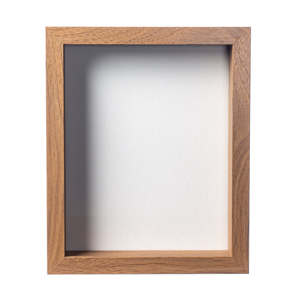 8.5” x 11” Light Oak MDF Wood Shadow Box Frame – The Display Guys