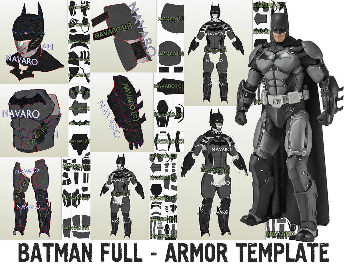 BATMAN Arkham Origins (Eva Foam Template) Batman Armor Pepakura NAVARO