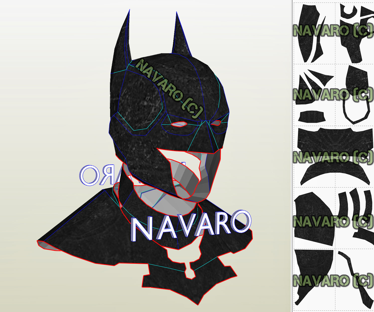 batman cowl pepakura