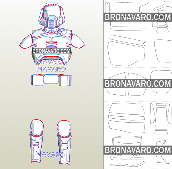 DOOM Guy Classic Armor (Foam Template) - Doom Pepakura Armor – NAVARO