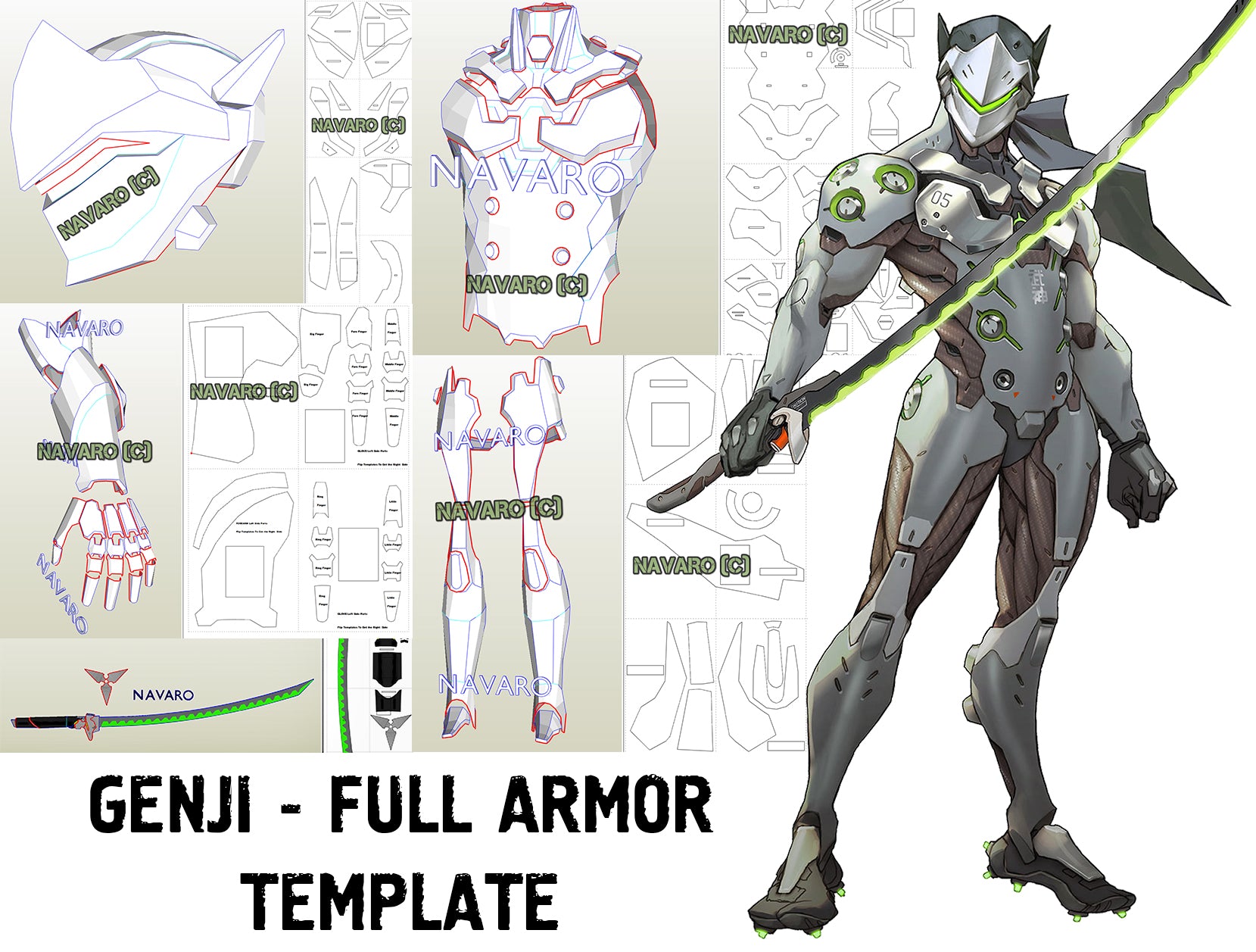 how to upload a genji helmet file in pepakura designer