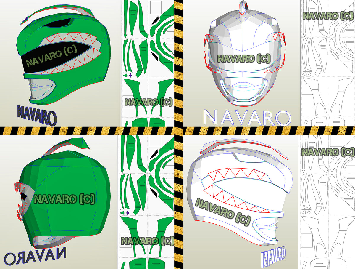 green-ranger-armor-template-green-ranger-shield-pepakura-navaro