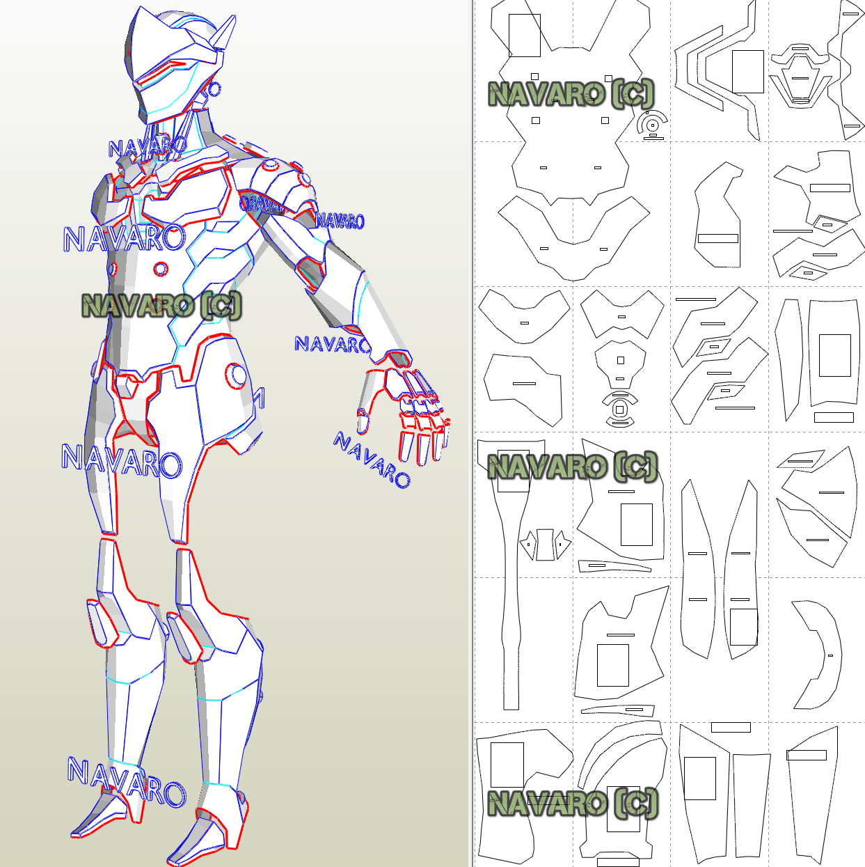 pepakura armor templates
