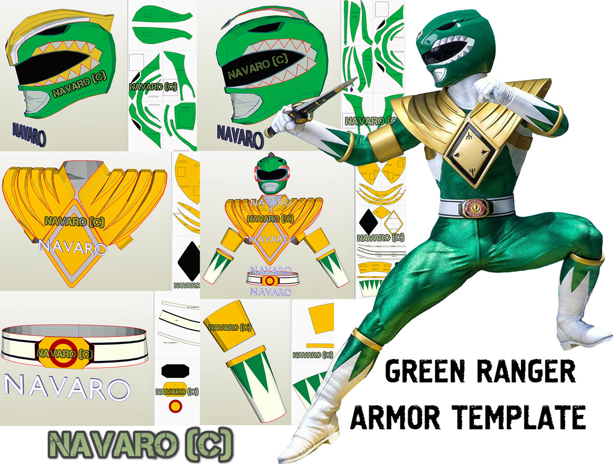 green-ranger-armor-template-green-ranger-shield-pepakura-navaro