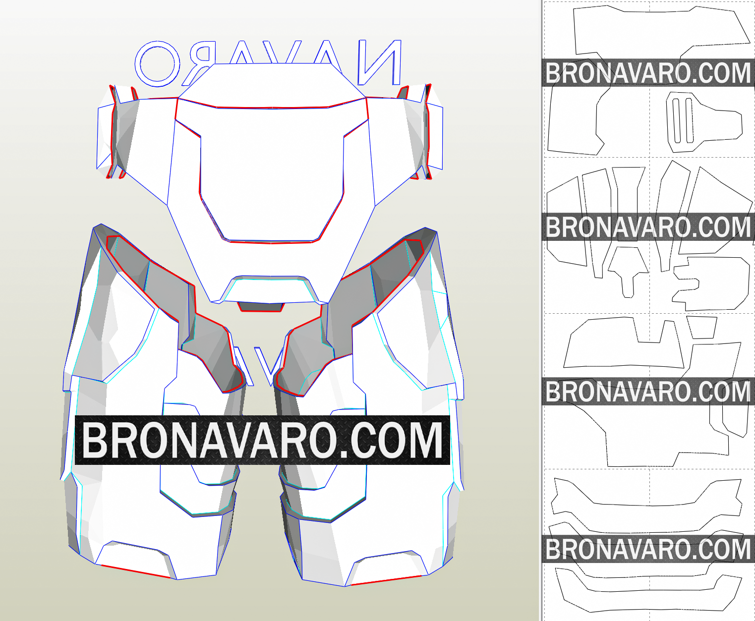 HALO 3 Cosplay Armor Template - Master Chief Full Armor Pepakura – NAVARO