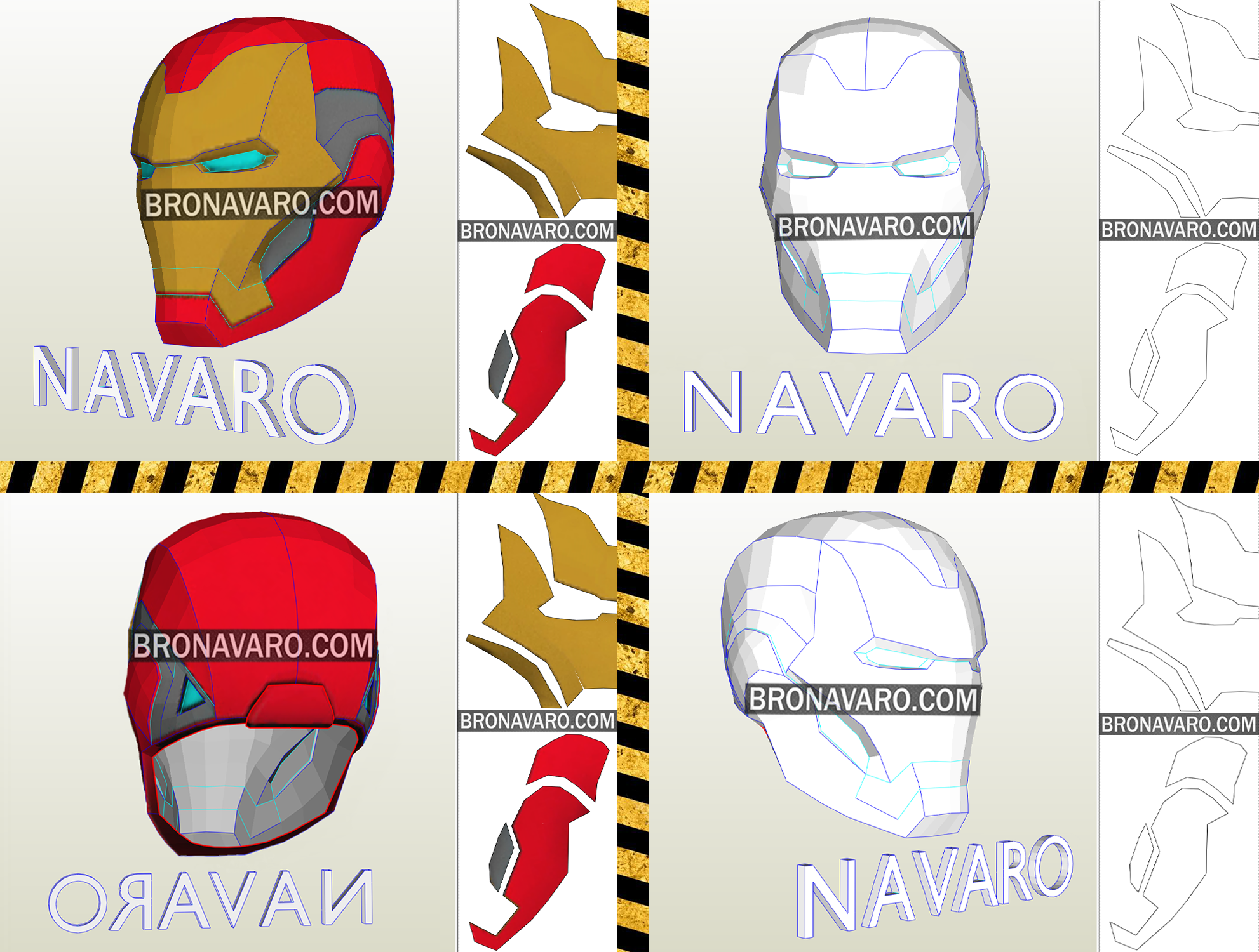 IRON MAN MARK 85 Helmet (Foam Template) - Iron Man Helmet Pepakura – NAVARO