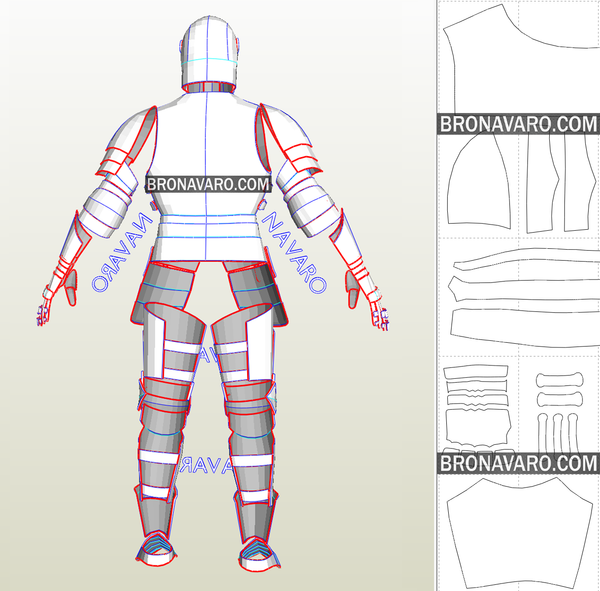 Knight Cosplay Armor Template - Larp Plate Armor Pepakura – NAVARO