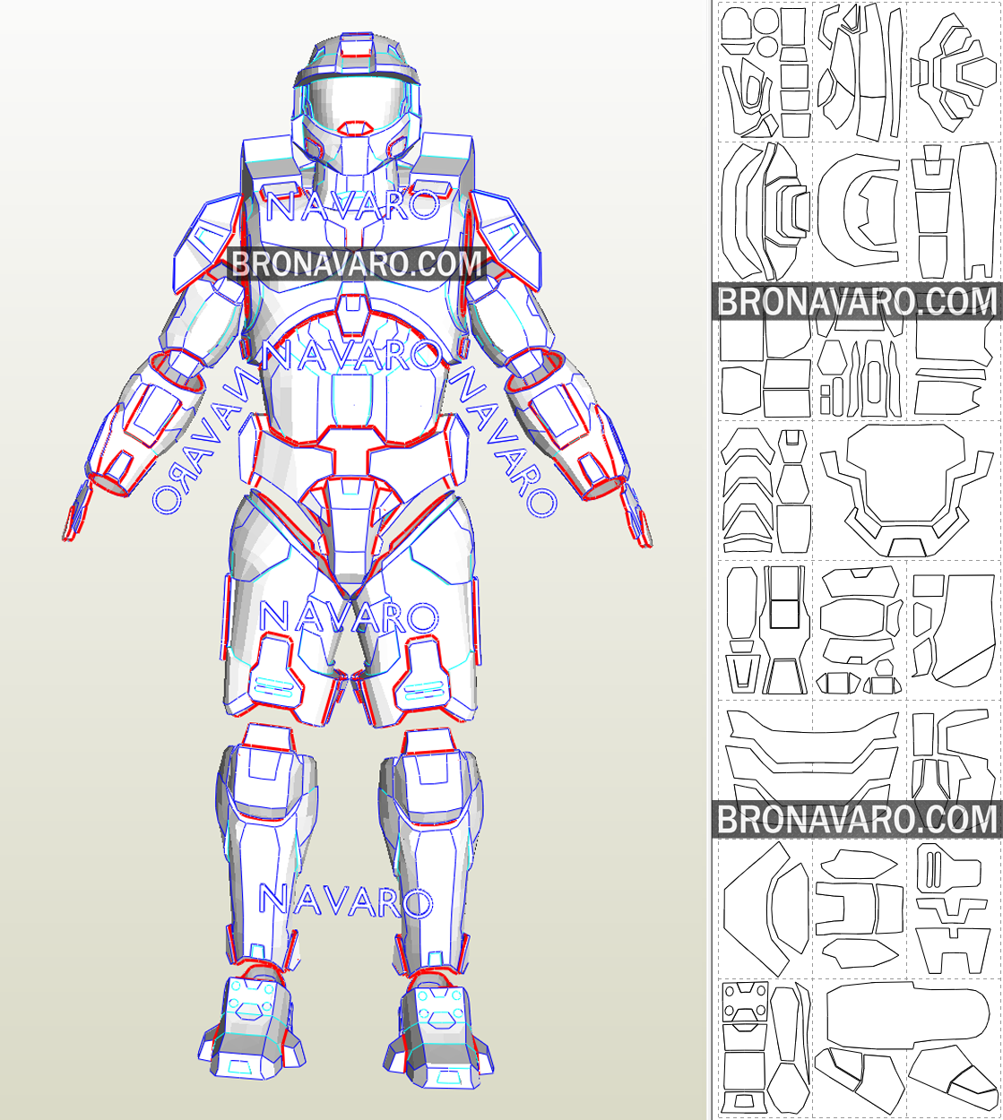 HALO INFINITE Armor (Foam Template) - Master Chief Armor Pepakura – NAVARO
