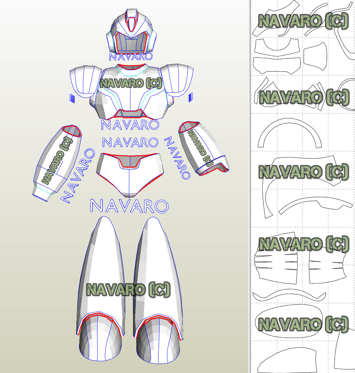 megaman x pepakura files